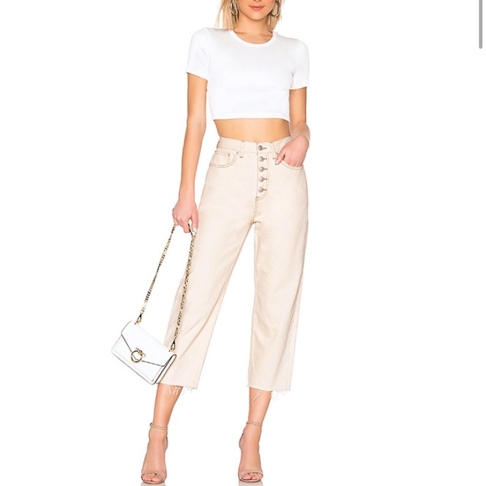 Free People Ivory Barrel Jeans size 25